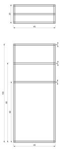 Закачалка за кърпа 105x45 см черна