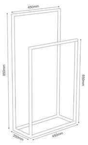 Закачалка за кърпа 85x45 см бяла