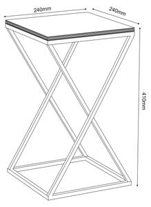 Стойка за цветя 40x24 см бял