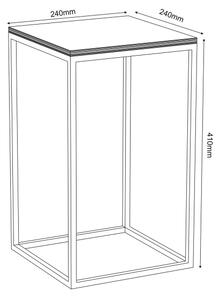 Стойка за цветя 40x24 см черен