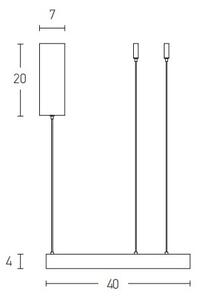 Zambelis 2005 - LED Димируем пендел LED/25W/230V златист