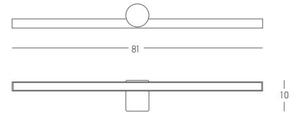 Zambelis 22125 - LED Лампа за огледало в баня LED/17W/230V 81 см IP54