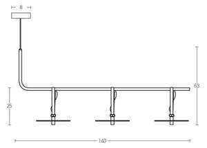 Zambelis 18138-B - LED Пендел 3xLED/5W/230V