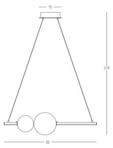 Zambelis 22108 - LED Димируем пендел LED/11W/230V златист