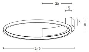 Zambelis 2075 - LED Аплик LED/25W/230V Ø 42,5 cm бял