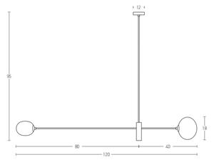 Zambelis 22267 - Висящ полилей 2xG9/9W/230V