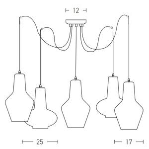 Zambelis 17150 - Пендел 5xE27/40W/230V