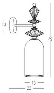 Zambelis 22080 - Аплик 1xE27/40W/230V