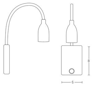 Zambelis H32 - LED Гъвкав малко лампа LED/3W/230V черен