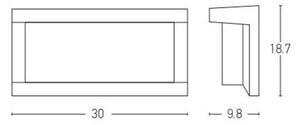 Zambelis E128 - Екстериорен аплик 1xE27/18W/230V IP54 антрацит