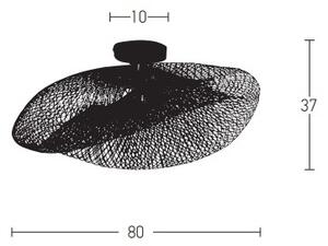 Zambelis 19109 - Полилей за повърхностен монтаж 1xE27/40W/230V бамбуков/черен