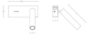 Zambelis H74 - LED Аплик LED/3W/230V USB бял