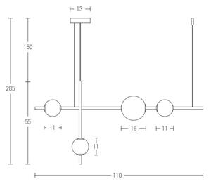 Zambelis 20131 - LED Димируем пендел LED/18W/230V