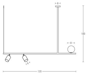 Zambelis 22227 - Пендел 2xGU10/25W+G9/9W/230V