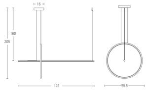 Zambelis 20128 - LED Димируем пендел LED/48W/230V