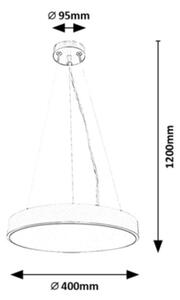 Rabalux 71039 - LED Пендел TESIA LED/36W/230V 3000K черен