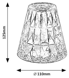 Rabalux 76004 - LED RGB Димируема акумулаторна настолна лампа SIGGY LED/2W/5V 3000K