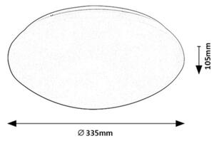 Rabalux 71133 - LED Плафон със сензор LUCAS LED/18W/230V IP44 4000K
