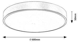 Rabalux 71038 -LED Димируем плафон TESIA LED/60W/230V 3000-6000K + д.у