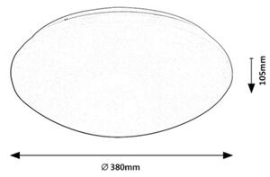 Rabalux 71134 - LED Плафониера със сензор LUCAS LED/24W/230V IP44 4000K