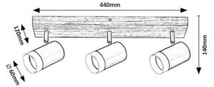 Rabalux 73123 - Таванен спот TORAS 3xGU10/5W/230V дъб