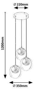 Rabalux 72063 - Пендел PEYTON 3xE14/15W/230V