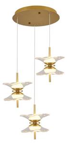 LED полилей на кабел BUTTERFLY 6xLED/5W/230V 3000K златист