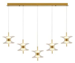 LED полилей на кабел BUTTERFLY 10xLED/5W/230V 3000K златист