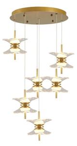 LED полилей на кабел BUTTERFLY 12xLED/5W/230V 3000K златист