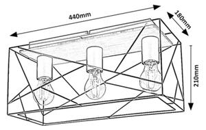 Rabalux 71023 - Плафон BOIRE 3xE27/40W/230V
