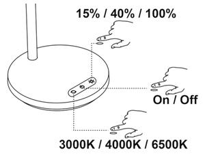 Top Light -LED димируема сензорна настолна лампа BELLA LED/4,8W/5V 3000/4000/6500K бяла