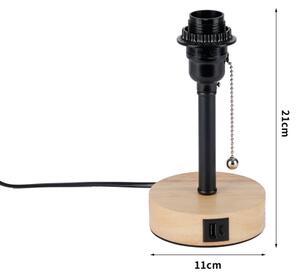 Brilagi - Настолна лампа с USB порт TABLON 1xE27/25W/230V дъб/черен