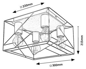Rabalux 71024 - Плафон BOIRE 4xE27/40W/230V