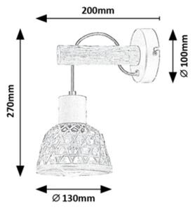 Rabalux 71025 - Аплик RATTAN 1xE27/15W/230V ратан