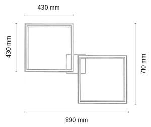 Spot-Осветление 4027404900000 - LED Димируем плафон 2xLED/24W/230V дъб