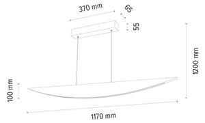 Spot-Light 1017401400000 - LED Димируем пендел DUBAI LED/14W/230V дъб