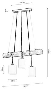 Spot-Light 68869351 - Пендел TRENO 3xE27/25W/230V бор