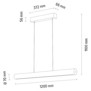 Spot-Осветление 1017401100000-LED Димируем пендел CONOR LED/34,5W/230V дъб