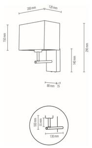 Spot-Light 57190974 - Аплик BOHO 1xE27/25W/230V дъб