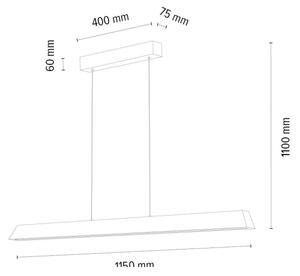 Spot-Осветление 1037401500000 - LED Димируем пендел 3xLED/14W/230V дъб