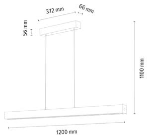 Spot-Осветление 1037401800000 -LED Димируем пендел LEON 3xLED/18W/230V дъб