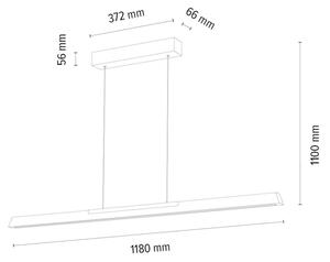 Spot-Light 1017401600000-LED Димируем пендел JONAS LED/16,5W/230V дъб