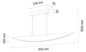 Spot-Light 1017401300000 - LED Димируем пендел DUBAI LED/14W/230V дъб