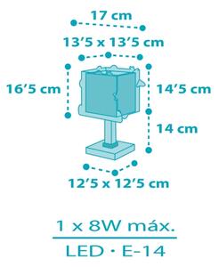 Dalber 63351 - Детска малка лампа ROCKET 1xE14/8W/230V