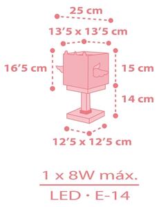 Dalber 64591 - Детска малка лампа LITTLE UNICORN 1xE14/8W/230V