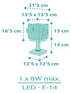 Dalber 64381 - Детска малка лампа LITTLE DRAGON 1xE14/8W/230V