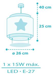 Dalber 76012T - Детски полилей BABY DREAMS 1xE27/15W/230V син