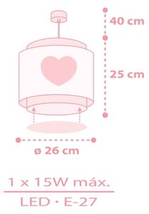 Dalber 76012S - Детски полилей BABY DREAMS 1xE27/15W/230V розов
