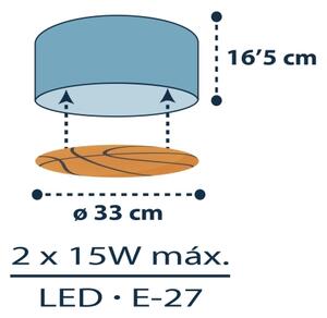 Dalber 41746 - Детска плафониера BASKET 2xE27/15W/230V