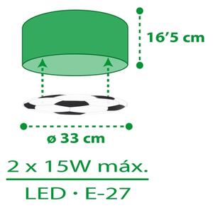 Dalber 41736 - Детска плафониера FOOTBALL 2xE27/15W/230V